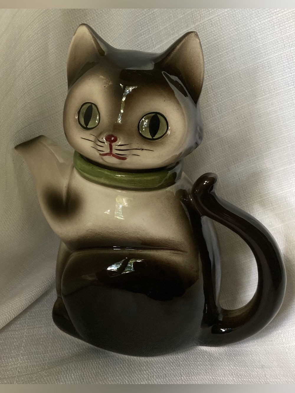 1972 Vintage CMI Japan Ceramic Novelty Kitty Cat Lidded Teapot! - Picture 12 of 12